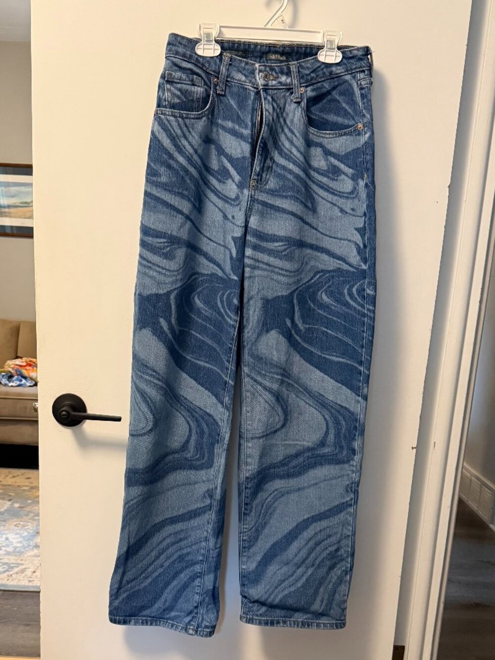 Wild Fable Swirl Print Baggy Jeans Size 2/26R - Picture 1 of 3